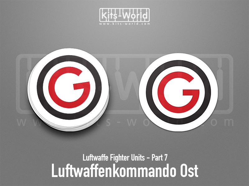 Kitsworld SAV Sticker - Luftwaffe Fighter Units - Luftwaffenkommando Ost W:100mm x H:100mm 